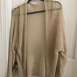 Brandy Melville Off-White Crochet Cardigan